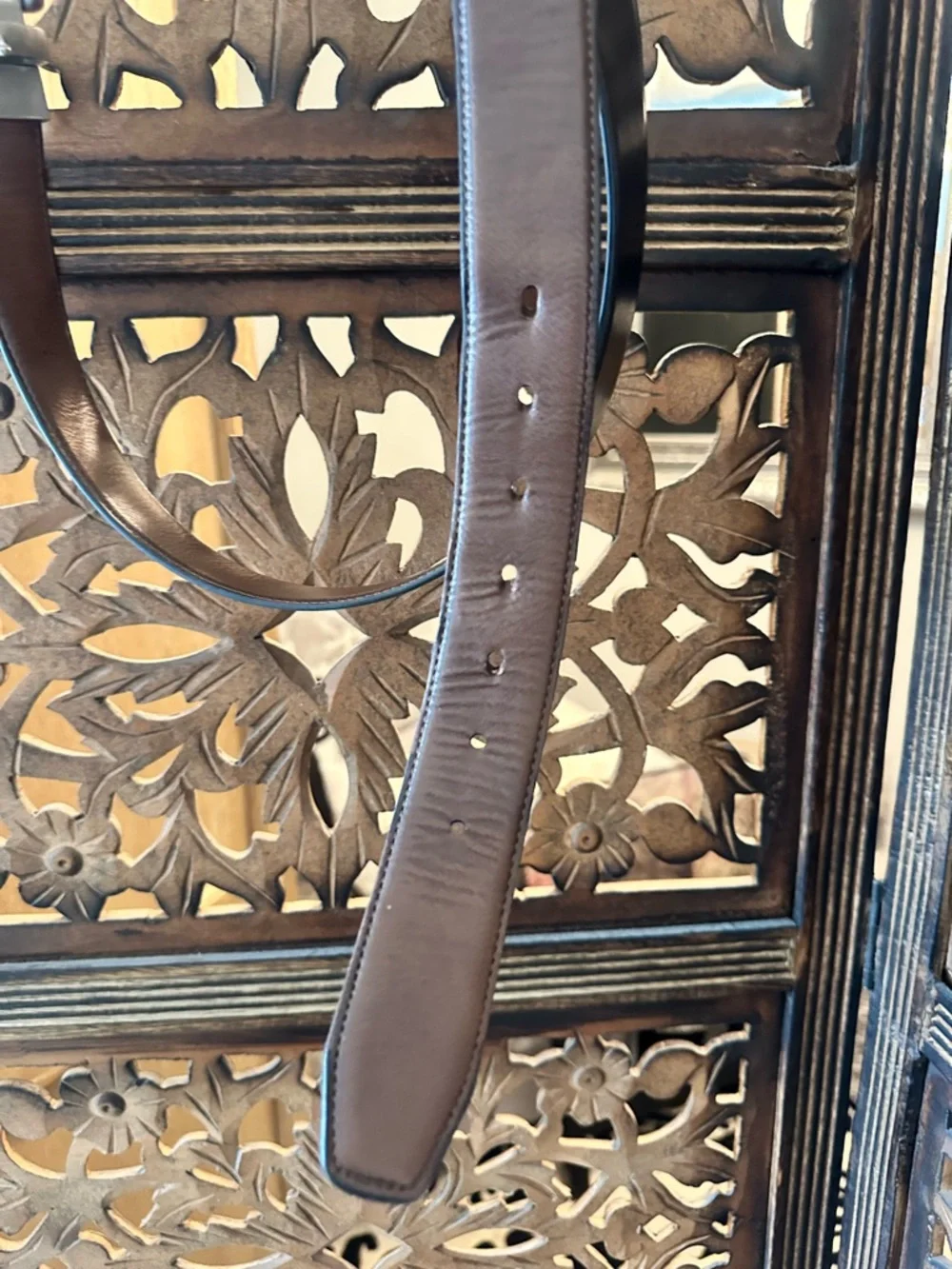 Reversible Brown & Black Silver Buckle Belt.